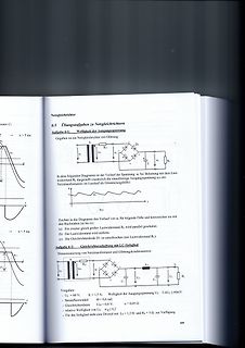 Buchseite mit Übungsaufgaben zu Netzgleichrichtern