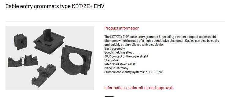 Produktinformation Kabelverschraubung KDT/ZE+ EMV