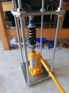 Hydraulischer Wagenheber mit Feder und Gewindestangen