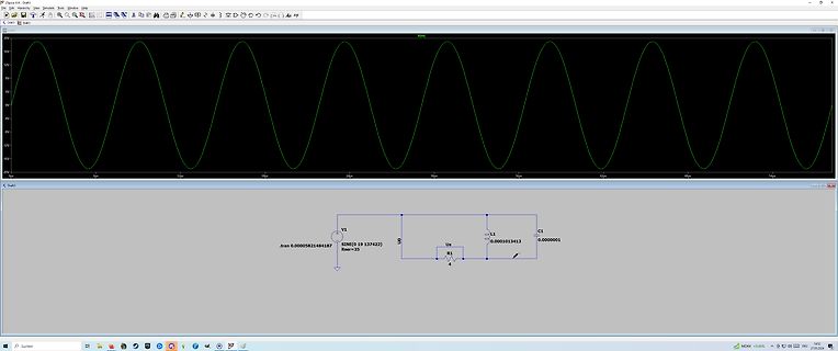 LTspice Simulation Schaltplan und Oszillogramm