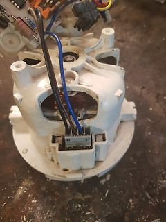 Elektrischer Motor mit Verkabelung und Platine
