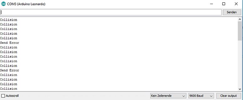Serieller Monitor mit Fehlermeldungen