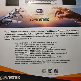 Werbebroschüre für GW Instek MPO-2000 Serie