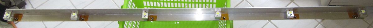 Aluminiumprofil mit montierten LEDs