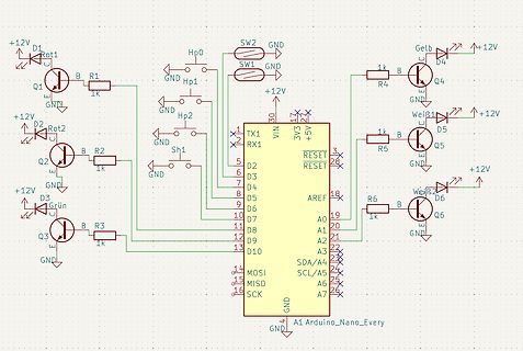 Schaltplan mit Arduino Nano Every