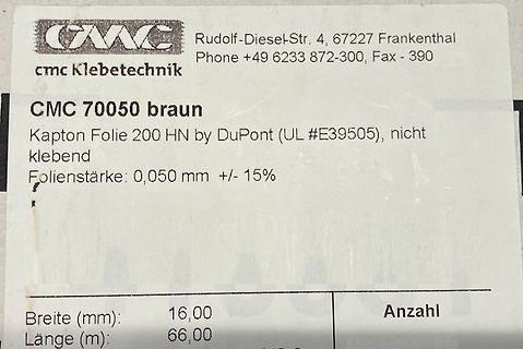 Etikett von CMC Klebetechnik