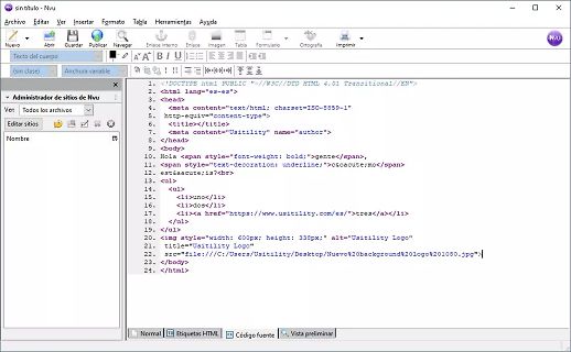 HTML-Code-Editor mit HTML-Quelltext