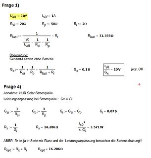 Mathematische Berechnungen zur Leistungsanpassung