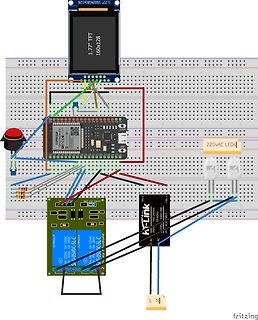 Fritzing-Simulation eines Mikrocontroller-Aufbaus auf Breadboard