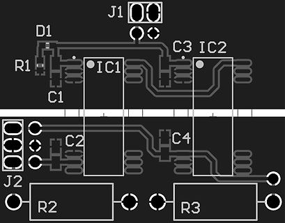 PCB-Layout einer Leiterplatte