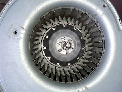 Nahaufnahme eines Impellers oder Turbinenrads