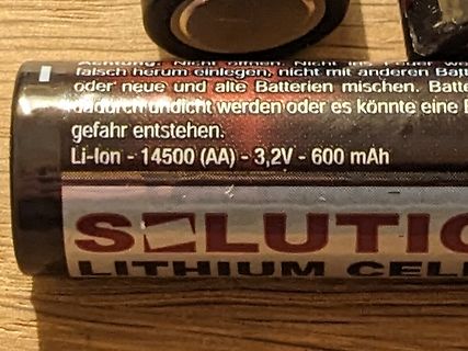 Lithium-Ionen Akku 14500 AA