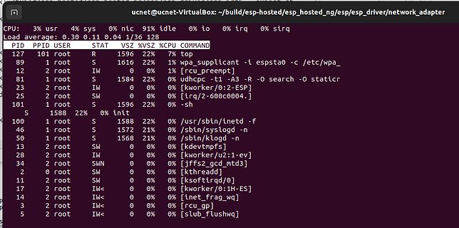 Linux top-Befehl Ausgabe im Terminal