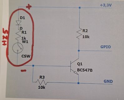 Abfotografierter Schaltplan auf einem Bildschirm