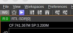 Ausschnitt einer SDR-Softwareoberfläche