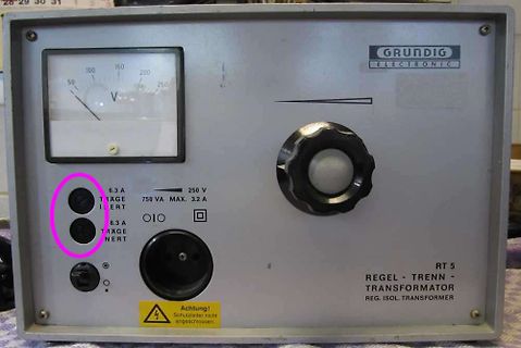 Grundig Trenntransformator mit Voltmeter
