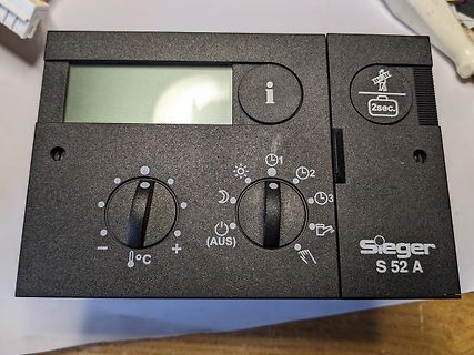 Bedienpanel eines Sieger S 52 A Reglers