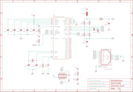 Schaltplan eines Mikrocontrollers mit Peripherie