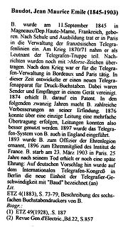 Biografie von Jean Maurice Emile Baudot