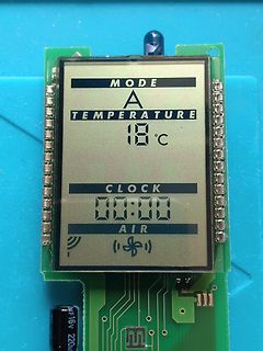Leiterplatte mit LCD-Display und Temperaturanzeige