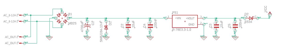 Schaltplan eines Gleichstromnetzteils