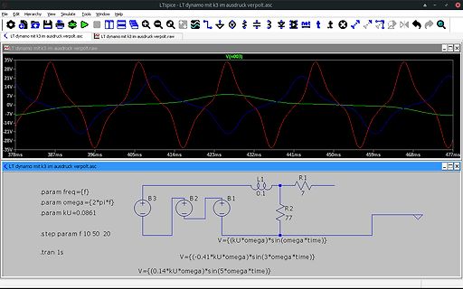 LTspice Simulation Schaltplan und Wellenform