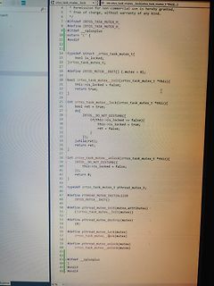 C-Quellcode für Mutex-Implementierung