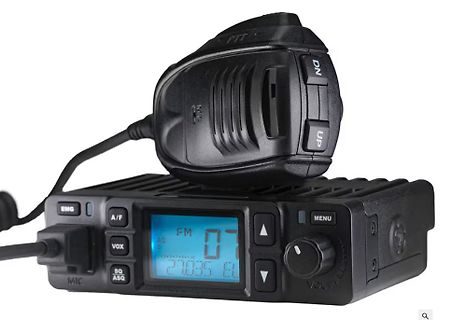 Funkgerät mit Mikrofon und Headset