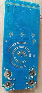 Blaue Leiterplatte eines elektronischen Geräts