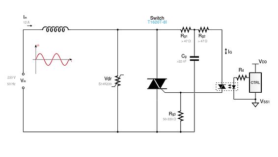 Schaltplan einer Triac-Steuerung