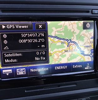 Abfotografierter Bildschirm eines GPS-Viewers