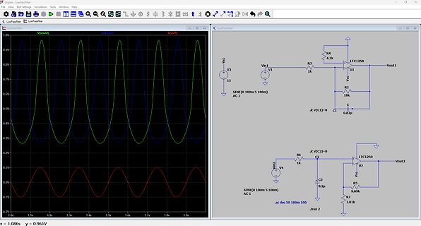 LTspice Simulation Schaltplan und Wellenformen