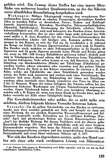 Deutscher Text über die Wirkungen von Nikotin