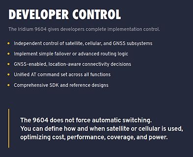 Produktinformationen Iridium 9604 Developer Control