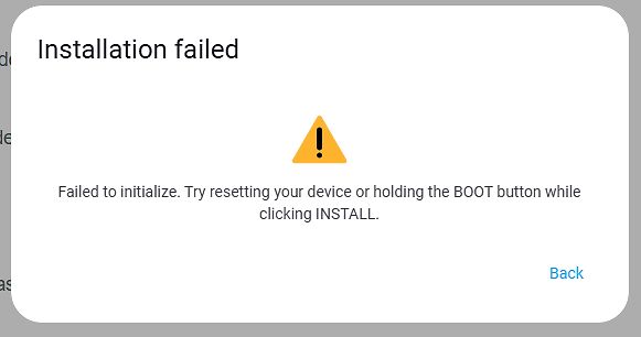Fehlermeldung Installation failed