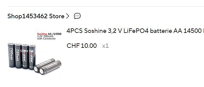 Online-Shop Angebot für LiFePO4 Batterien