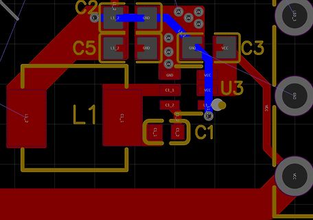CAD-Ansicht eines PCB-Layouts