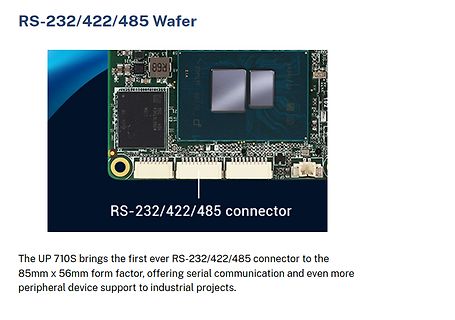 Produktfoto eines UP 710S Wafers mit RS-232/422/485 Anschlüssen