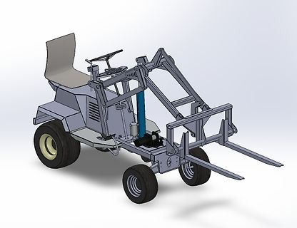 3D-CAD-Modell eines kleinen Gabelstaplers