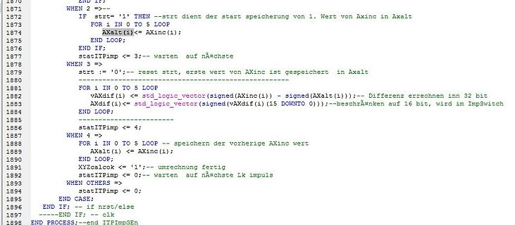 Programmcode in einer Entwicklungsumgebung