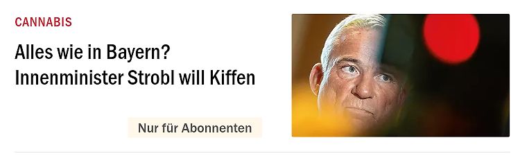 Zeitungsartikel über Cannabis und Innenminister Strobl