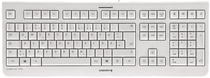 Weiße Cherry KC 1000 Tastatur