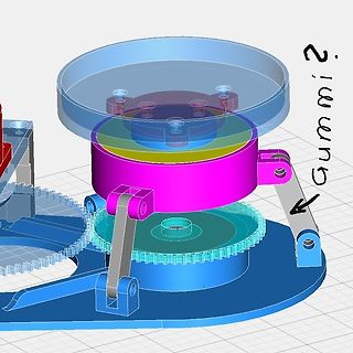 3D-CAD-Modell eines mechanischen Bauteils mit Zahnrädern