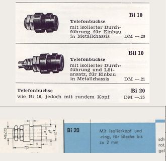 Ausschnitt aus einem Bauteilkatalog