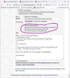 Screenshot eines Forenbeitrags auf mikrocontroller.net