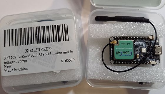 Heltec CubeCell LoRa-Modul in Kunststoffbox