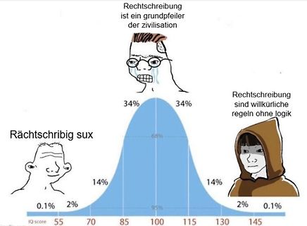 Meme über Rechtschreibung und Intelligenz