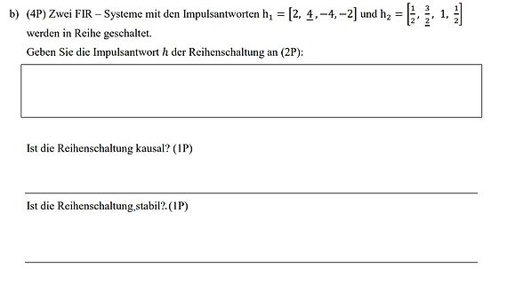 Mathematische Aufgabe zu FIR-Systemen