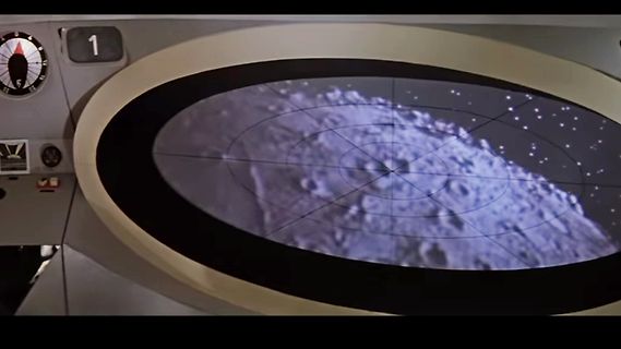 Abfotografierter Bildschirm mit Planetenansicht