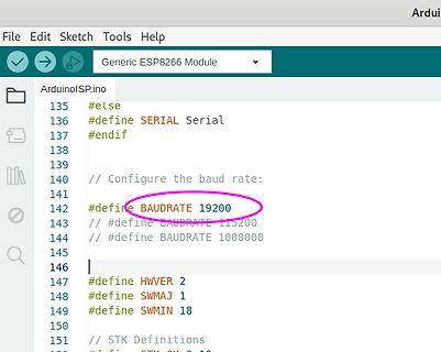 Code-Ausschnitt in der Arduino IDE